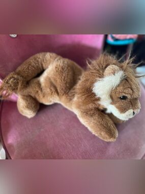 Vintage Aurora Plush Lion Toy beanbag 14” 90’s